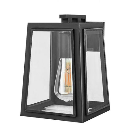 London Solid Brass Exterior Wall Light Black