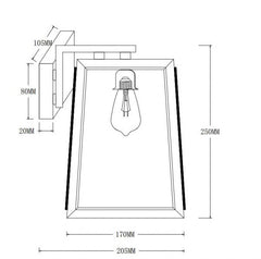London Solid Brass Exterior Wall Light Black