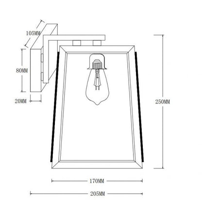 London Solid Brass Exterior Wall Light Black