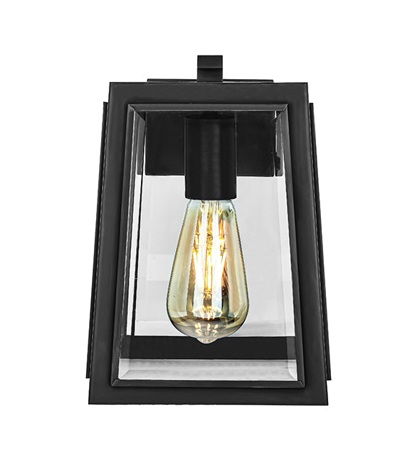 London Solid Brass Exterior Wall Light Black