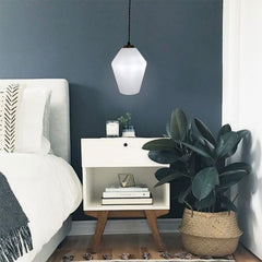 Parlour Geo Pendant Light Iron & White