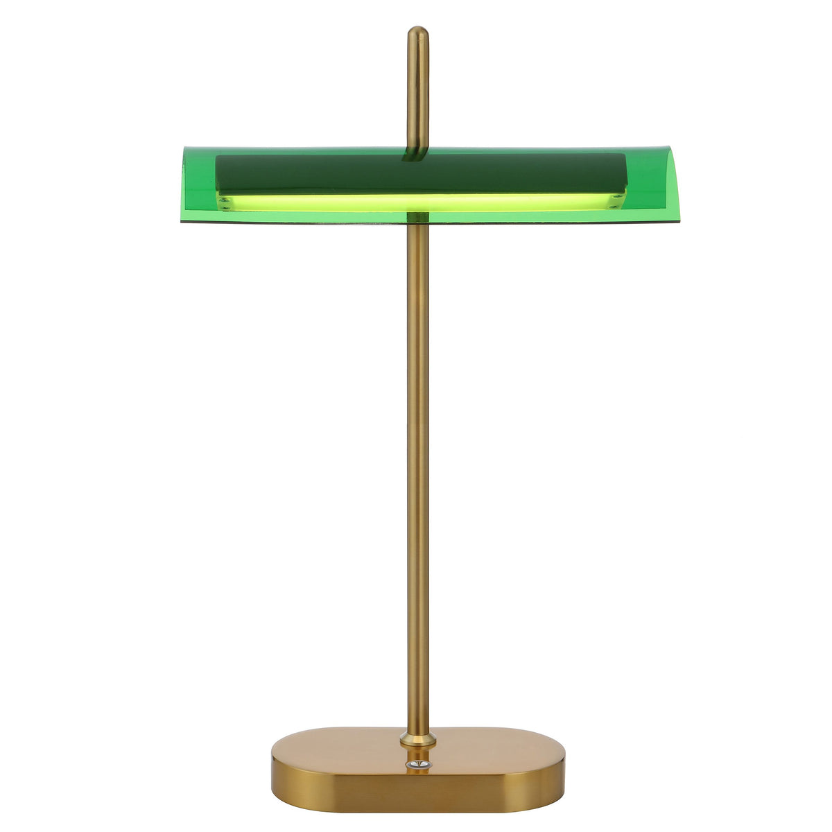 Lyman LED Table Lamp Antique Gold & Green
