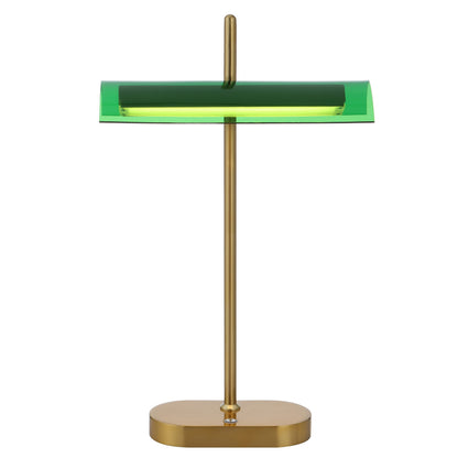 Lyman LED Table Lamp Antique Gold & Green