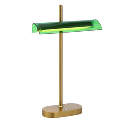 Lyman LED Table Lamp Antique Gold & Green