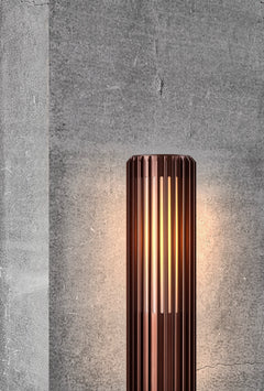 Aludra 45 Exterior Bollard Light Brown Metallic