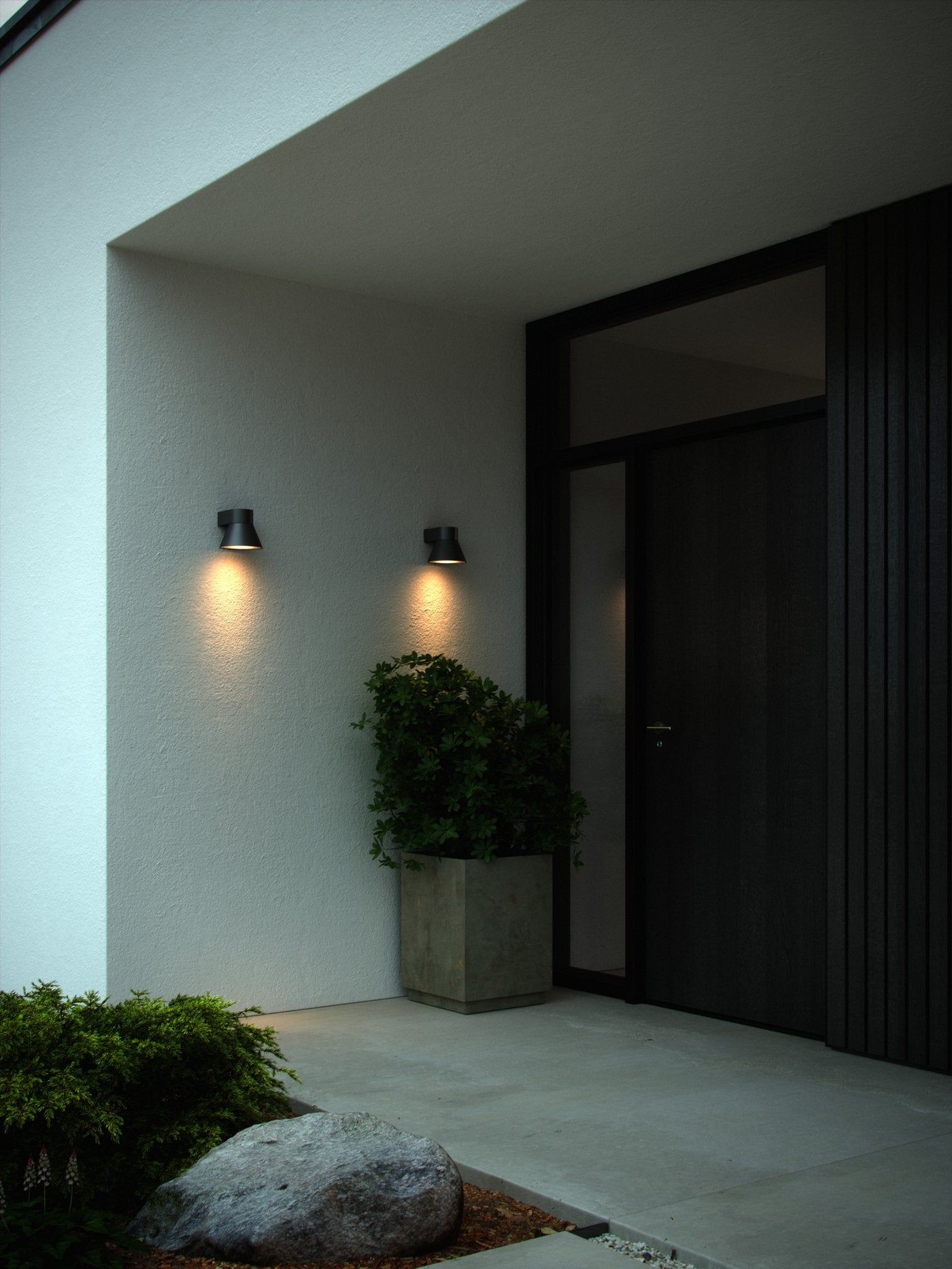 Kyklop Cone Exterior Wall Light Black