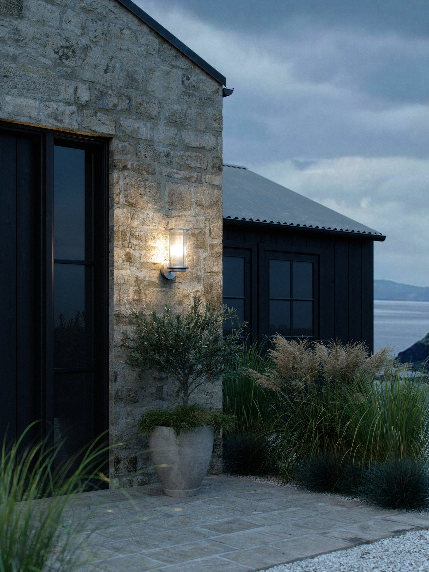 Linton Exterior Wall Light Galvanized