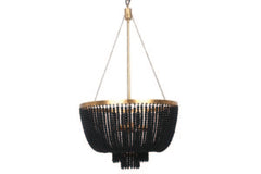 Maddisson 5LT Beaded Pendant Black and Gold