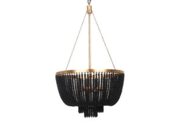 Maddisson 5LT Beaded Pendant Black and Gold