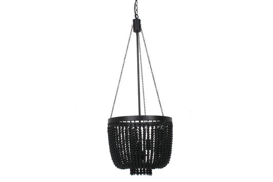 Maddisson 3LT Beaded Pendant Black