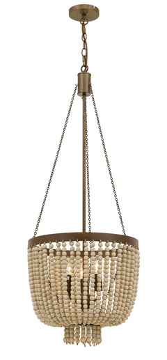 Maddisson 3LT Beaded Pendant Natural