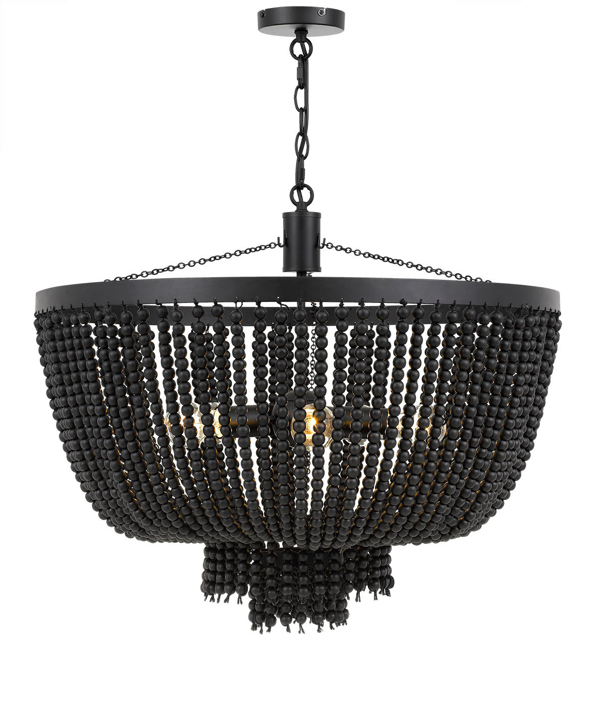 Maddisson 5LT Beaded Pendant Black