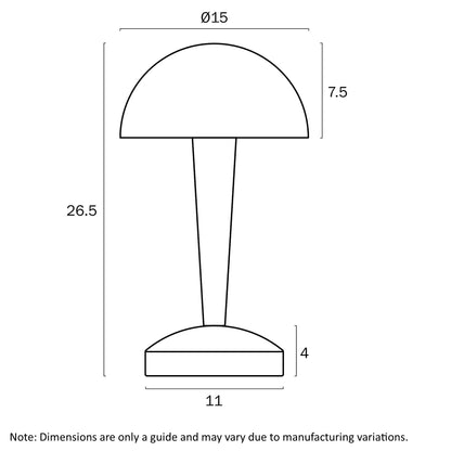 Mandel Touch Table Lamp Nickel