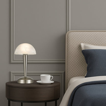 Mandel Touch Table Lamp Nickel