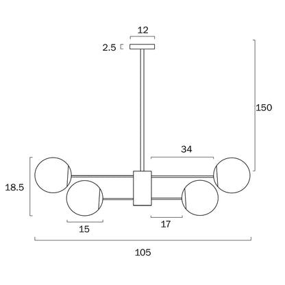 Marsten 12 Lights Pendant