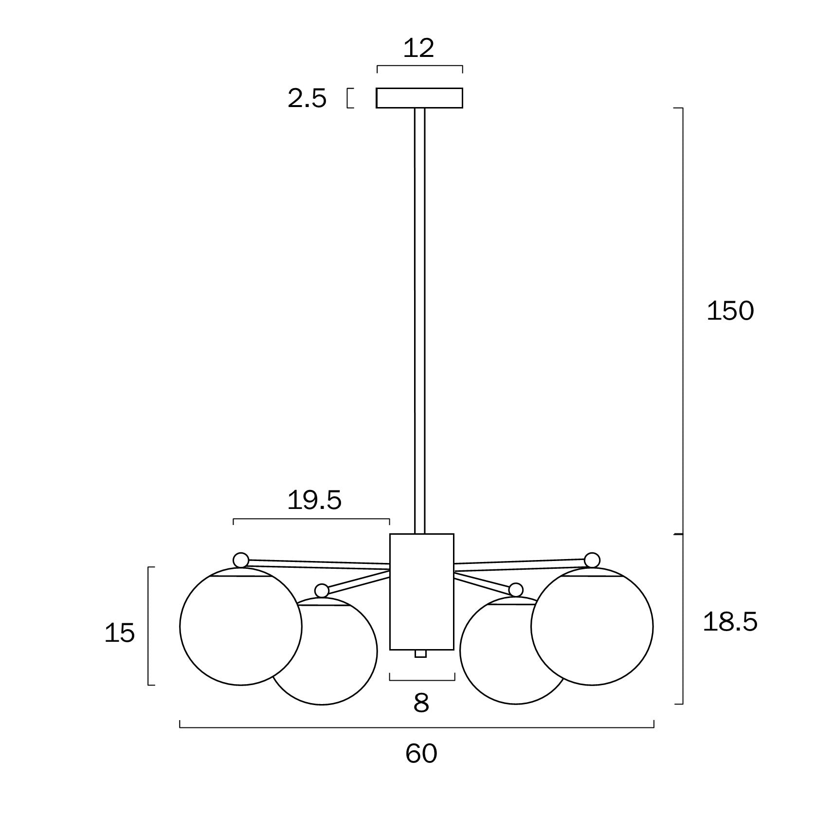 Marsten 5 Lights Pendant