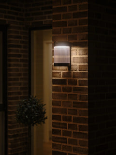 Coupar Solar Wall light Black