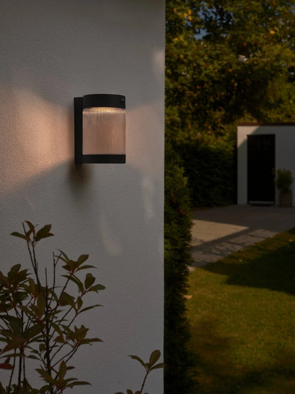 Coupar Solar Wall light Black