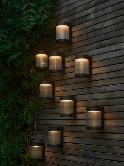 Coupar Solar Wall light Black
