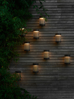Coupar Solar Wall light Black