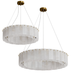 Mirage Round Alabaster Pendant