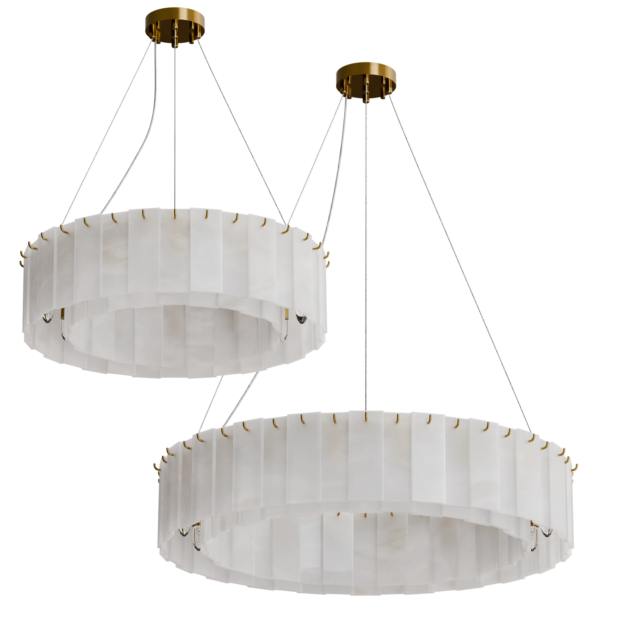 Mirage Round Alabaster Pendant