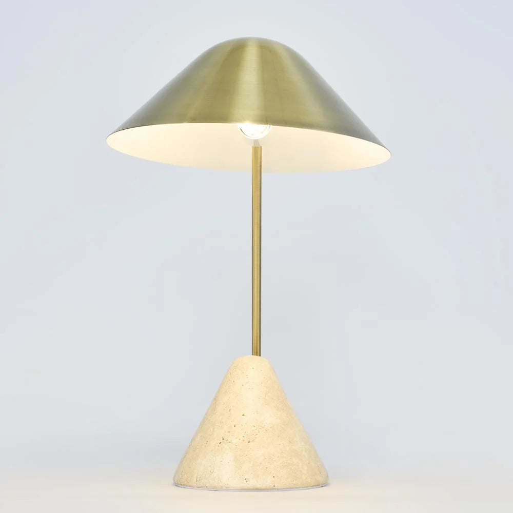 Dexter Travertine Table Lamp
