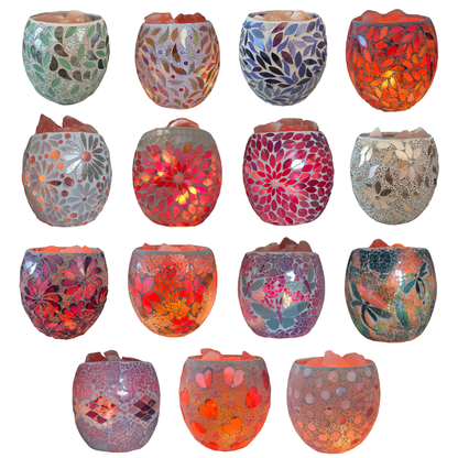 Mosaic Vase Salt Lamps