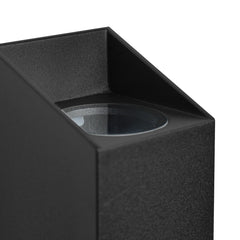 Nico Square 22 Exterior Wall Light Black