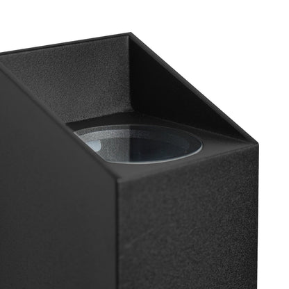 Nico Square 22 Exterior Wall Light Black