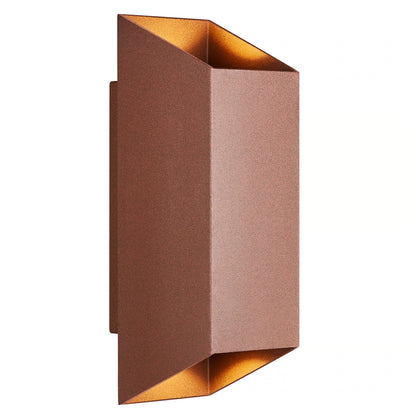 Nico Square 22 Exterior Wall Light Rusty