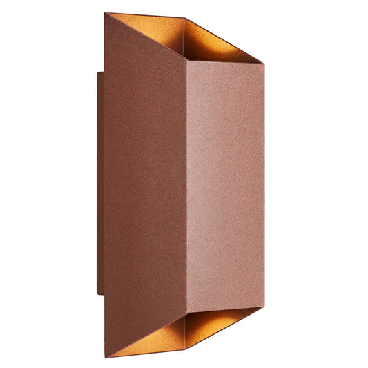 Nico Square 22 Exterior Wall Light Rusty