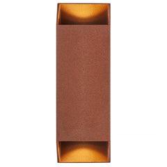 Nico Square 22 Exterior Wall Light Rusty