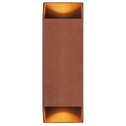Nico Square 22 Exterior Wall Light Rusty