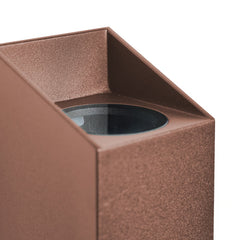 Nico Square 22 Exterior Wall Light Rusty