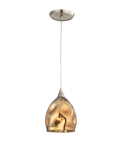 Ordito Pendant Chrome with Gold Plated Glass