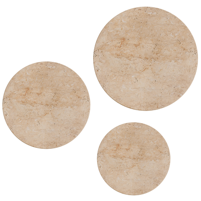 Orville Travertine Eclipse Round Wall Light