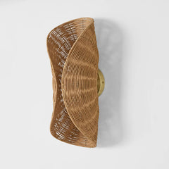 Crescent Rattan Wall Light
