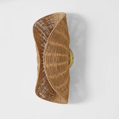 Crescent Rattan Wall Light