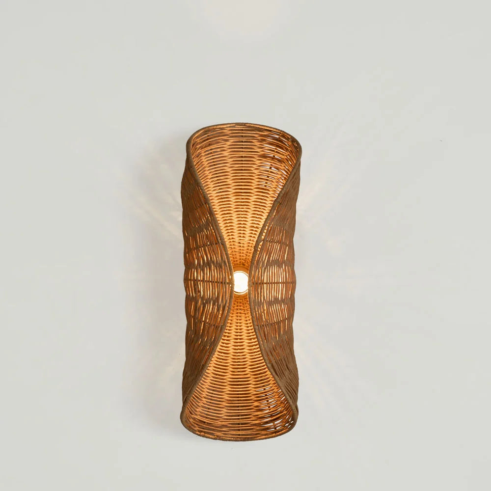 Crescent Rattan Wall Light