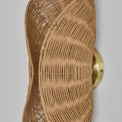 Crescent Rattan Wall Light