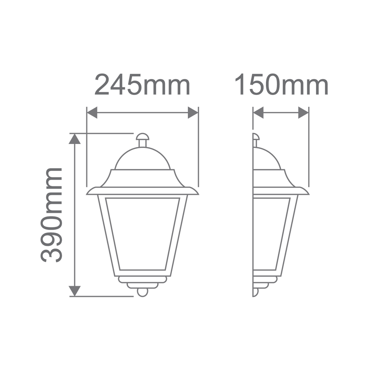 Paris Exterior Flush Wall Light