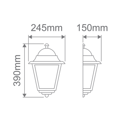 Paris Exterior Flush Wall Light