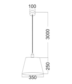 Penshade Starburst Pendant White