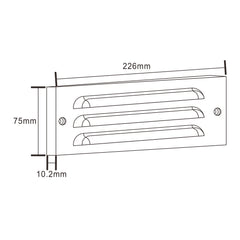 PI-SLC2100WB Weathered Bronze Louvered Step Light 12V