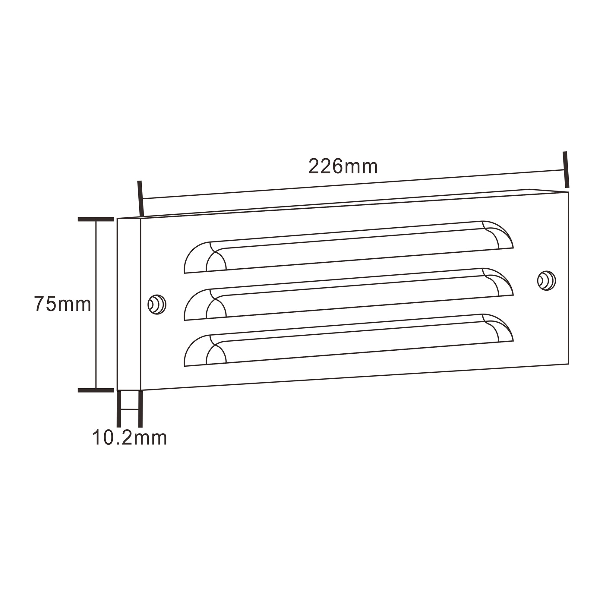 PI-SLC2100WB Weathered Bronze Louvered Step Light 12V