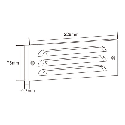 PI-SLC2100WB Weathered Bronze Louvered Step Light 12V