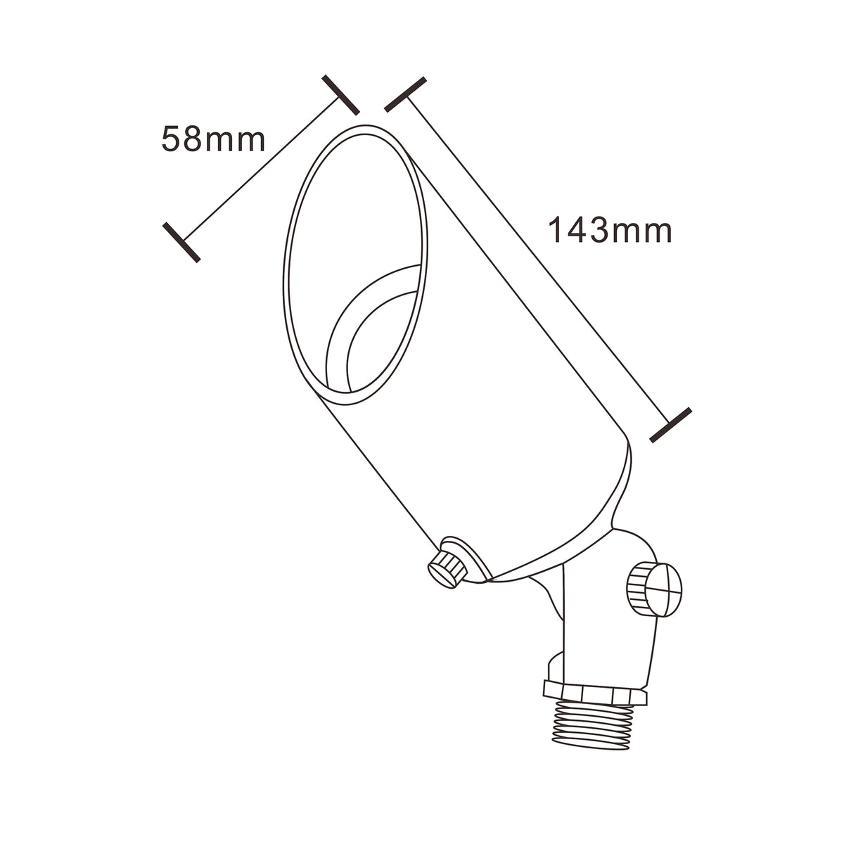 PSL1300BZ Single Adjustable Spike Light Bronze 12V