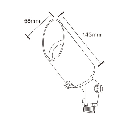 PSL1300BZ Single Adjustable Spike Light Bronze 12V