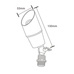 PSL2100 Single Adjustable Spike Light Weathered Bronze 12V